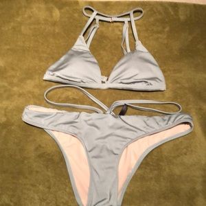 LA hearts teal bathing suit